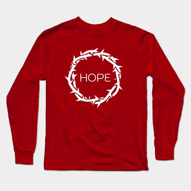 HOPE message inside Jesus Thorn. Christian conversation starter Long Sleeve T-Shirt by Faith Hope Love